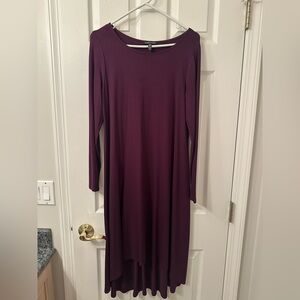 Elegant Purple Eileen Fisher Long Sleeve Dress- size small